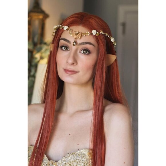 Handmade Fairy Crown Floral Headband Elven Circlet for Women Girls Cosplay main image 4